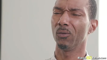 Receptionist alexa chains flirts with the black guest and his friend she takes them both at the same time one fucking her pussy one doing her mouth