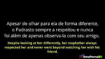 O padrasto oferecia ao seu melhor amigo pra meter na sua doce enteada