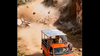 Hippo attacking safari vehicle for a reason