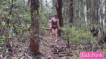 Tied to tree and forcefully fucked in middle the jungle