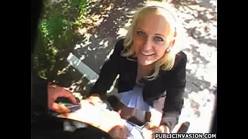 Czech blondie in public invasion sucking and fucking 2