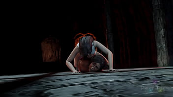 Tomb raider's lara croft being seduced