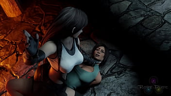 Tomb raider's lara croft being seduced