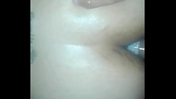 Mixed girl takes all my cock in her ass