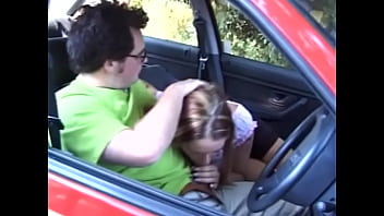 A girl is sucking cock in the country when two peeping toms join A girl is sucking cock in the country when two peeping toms join