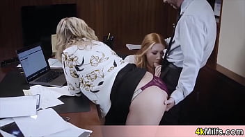 Horny boss having two pussies offered Horny boss having two pussies offered