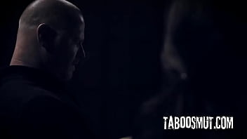 Hot brunette getting ass fucked hard while her teachers watching