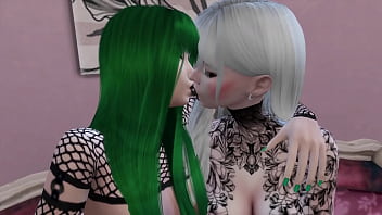 Two tattooed lesbians have fun