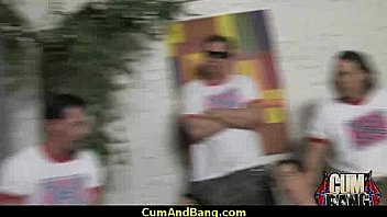 Horny Ebony Bukkake Gangbang 5 thumbnail