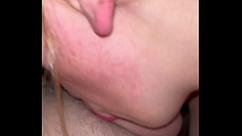 Blonde public deepthroats dick in the wood