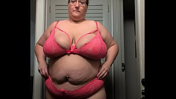 Showing off new lingerie