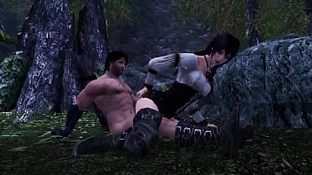 Skyrim couple have sex in the rain