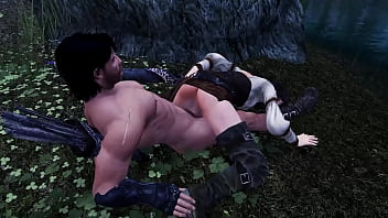 Skyrim couple have sex in the rain