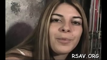 Strapped twat gets pinched