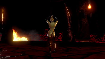 Mature Busty Pinhead Women In Latex Outfit Posing Alone In Hell Cave thumbnail