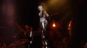 Mature busty pinhead women in latex outfit posing alone in hell cave Mature busty pinhead women in latex outfit posing alone in hell cave