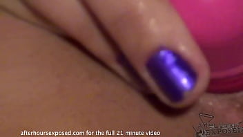 Spooky night pov dildo blasting hot chick