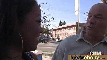 Hot ebony bukkake gangbang 24