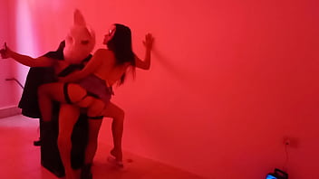 Halloween started off very well i fucked a big rabbit at the nightclub real porn at the nightclub