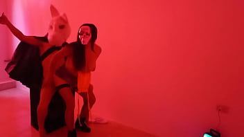 Halloween started off very well i fucked a big rabbit at the nightclub real porn at the nightclub