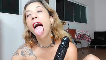 My greedy ass swallowing the double dildo