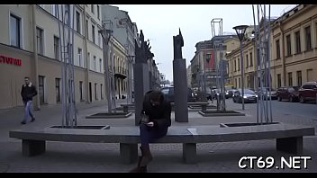 Filthy slit hole of a horny babe gets fucked in different poses