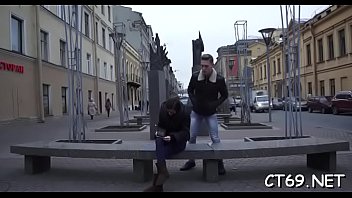 Filthy slit hole of a horny babe gets fucked in different poses