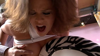 Linet slag fucks her ass with a dildo as her pussy is pounded