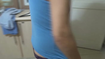 At the beach beautiful stepmom gets dressed and undressed while i spy on her and jerk off