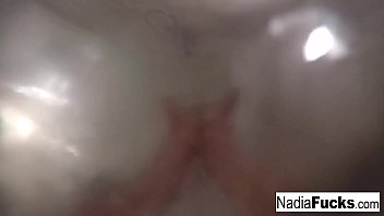 Hot blonde masturbates