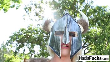 Hot blonde masturbates