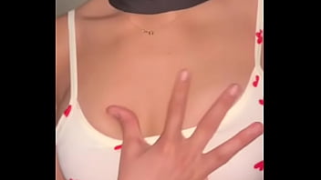 Arab hijab slut teases with her bouncy tits solo muslim girl grabs her perfect boobs
