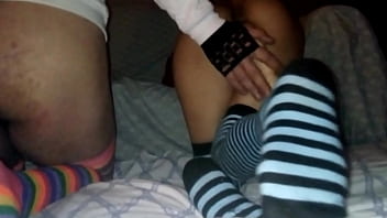 Burnette harness pegging role play with boyfriend dressed as woman