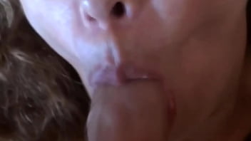 I put my cock in my stepmother's mouth and she always sucks me off until i cum