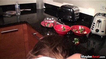 Anal sex in the kitchen with aubrey rose 2