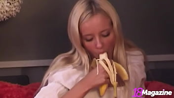 For Sure This Slim Petite Blonde Craves For Dick Just Look At The Way She Sucks That Fruit And Spreads Her Pussy Lips To Tease Full Collections Full Videos & 2000 Models 18magcom thumbnail