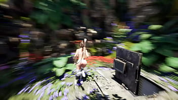 Lara's body is capable of arousing anyone exploring an abandoned bunker 3d