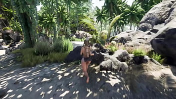 Lara's body is capable of arousing anyone exploring an abandoned bunker 3d