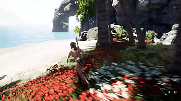 Lara's body is capable of arousing anyone exploring an abandoned bunker 3d