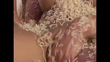 Asian cocksucker gets her pussy stuffed with noodles and dick Asian cocksucker gets her pussy stuffed with noodles and dick