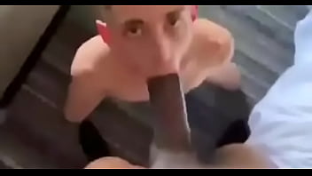Monster Black Cock Sucked By White Twink thumbnail