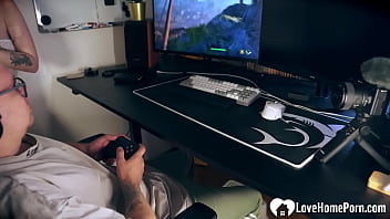 Sucking his big hard cock in pov