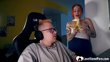 Sucking his big hard cock in pov