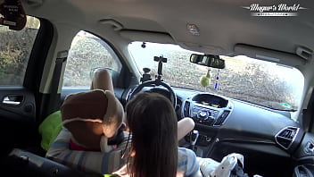 Behind the scenes of lili charmelle a car stop for fuck and creampie