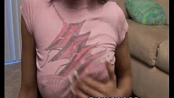 Busty teen teasing at home