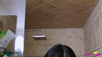 Radiant asian muse enjoys a sensual bath