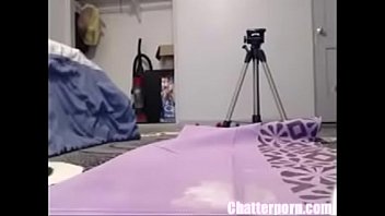 Hot babe masturbating on camera