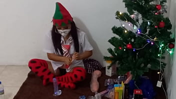 I'm having fun with my christmas presents this is my new collection of erotic toys to have sex next year student masturbates on his dirty christmas