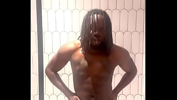 Oiling up in the shower