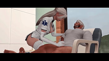 Stepdaughter nurse seduced and cured her stepfather with juicy pussy big belly button and deep throat sims anime hentai sfm